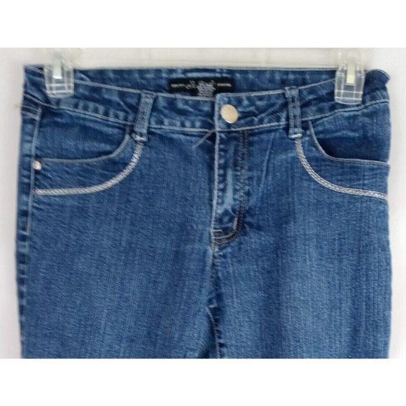 Southpole Women's Metallic Embroidered Stretch Bootcut Jeans Size 11 - Picture 4 of 10